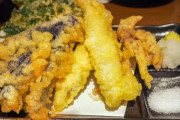 カッコつけて天ぷらを塩で食ってたけど