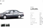 トヨタカローラ（1992）新車で本体1,059,000円