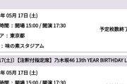 今年14年目くらいの大ベテラン乃木坂さん、味スタ2days一般販売を即完させてしまう