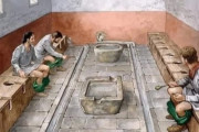 古代ローマ人さん、みんなと談笑しながらウンコしていた