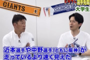井端「日体大の矢澤を見て驚いた。近本より遥かに足が速い」