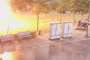 【動画】木で雨宿りしてた集団がいきなり謎の衝撃で全滅　怖すぎる