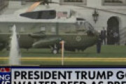 【動画】 トランプ大統領、専用ヘリ「マリーン・ワン」でホワイトハウスから軍の病院へ輸送　