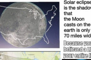 【悲報】アメリカ人「日食の影が小さすぎる。何かおかしい」