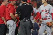 大谷翔平は「右手人差し指のマメ」で降板　球団発表、米自己最速163.2キロで5回1失点