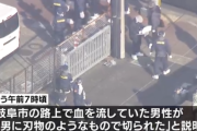 岐阜の通り魔事件で内臓見えてた人　自分で腹を刺していた