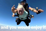 世界最高齢104歳でスカイダイビングに挑戦したおばあさん、成功した1週間後に死亡