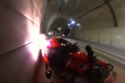 【宮城】ツーリング中に居眠りをしてバイクを吹っ飛ばしてしまったGSX1300R乗りの車載映像。