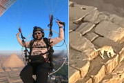 ピラミットの頂上にイ、イヌ？パラグライダーが目を疑った驚きの光景