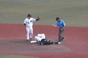西川史礁、好返球！2ベースを防ぐファインプレー！！
