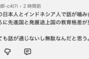 【悲報】日本人さん、うっかりインドネシアを見下してしまう・・・