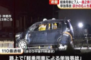 【茨城】7人乗った軽自動車が横転、17歳男子高校生が死亡