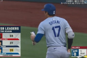 大谷翔平、第一打席は四球→今季３６度目の盗塁成功→三塁へタッチアップ→フリーマンのタイムリーで生還！！！！！！
