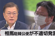 表現が的確過ぎるだろ！　〜　駐韓大使が公使に厳重注意、日韓関係をめぐり文在寅大統領が１人で神経戦をしているとの趣旨で「マスターベーション」との表現を用いた