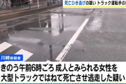 大型トラックで女性はねて逃走した男を逮捕… 遺体は損傷が激しく身元不明