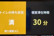 【実証実験】トイレの個室に「使用時間」を表示　30分以上の利用が64％減る