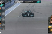 【F1第15戦ロシアGP】ハミルトンが史上初の通算100勝目　終盤のノリスとの雨中バトルを制す　2位にはフェルスタッペン　角田裕毅は17位