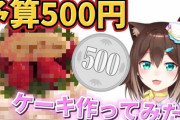 文野環、500円で素晴らしいケーキを制作