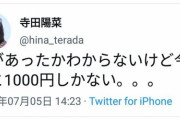 【悲報】俺たちの陽菜ちゃん「今月あと1000円しかない」