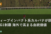 ディープインパクト系カルパナが欧州G1制覇 海外で高まる血統価値