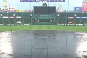 阪神ー広島　甲子園球場　豪雨のためノーゲーム