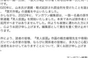 【悲報】マンガワン編集部 、謝罪「常人仮面の原作者は略式起訴され罰金刑に科されていた堕天作戦の作者と同一人物です」