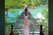 海外「ワオ！超いい感じ！最初は怖かったけど最高でした！」静岡県の『夢の吊り橋』が絶景だと海外で話題に！