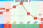 【悲報】明日以降の東京の気温ｗｗｗｗ