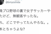 【悲報】ブラマヨ吉田さん、昨日有観客で試合をした女子サッカーを煽るw
