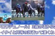 【クロワデュノール】3歳の頃から古馬イクイと同等の評価って凄くね