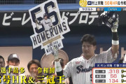 村上宗隆、56本(日本人最多記録)