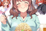 【ウマ娘】幸せそうに食べるハローさん、どんどん食べてもいいよ♡