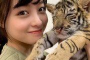 【画像】橋本環奈、赤ちゃん虎抱っこ写真が可愛すぎて反響「キュン死」「来世では虎に」