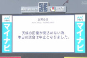 【ヤクルト対中日16回戦】ヤクルト対中日戦は雨天中止
