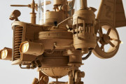 こいつ、動くぞ！驚くほど精巧なダンボールで作られたスチームパンク彫刻