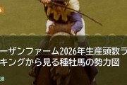 ノーザンファーム2026年生産頭数ランキングから見る種牡馬の勢力図
