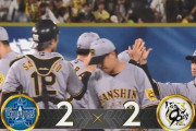 【DeNA対阪神25回戦】DeNA対阪神は２－２で延長１２回引き分け