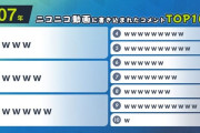 【朗報】ニコニコ動画に書き込まれたコメント内容の年別ランキングが発表される