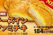 「チーズインファミチキ」が3月17日に新発売！ぜいたくに1枚入ったチェダーチーズがクセになりそう