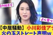 【中居騒動】小川彩佳アナ 火の玉ストレート声明ｗ【2chまとめ】【2chスレ】【5chスレ】