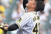 阪神・秋山が2回に先制ソロ被弾　佐野に右中間席へ運ばれる