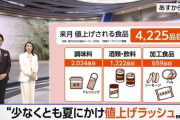 【悲報】今日から食品4000品目が値上げ・・・去年を圧倒的に上回るペースで値上げが進行中・・・