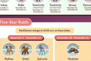 【ポケモンGO】11月の「ダイマックス」の予定、ねらい目は？