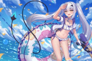【FGO】ツインテールメリュジーヌイラスト！！　水着＆ツインテールいいですね！！