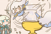 【FGO】かき氷作るミニメリュジーヌ！！　ミニモルガン様との共同作業すこｗ