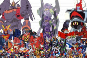 ガンダム←18ｍ　マジンガーZ←18ｍ　ゲッターロボ←38ｍ