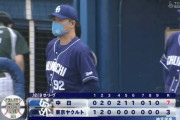 【ヤクルト対中日10回戦】中日が７－３でヤクルトに勝利し連敗３でストップ！大島が逆転三塁打！小笠原は粘投５回３失点５勝目！ヤクルト連勝は4でストップ