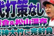 【反省会】カープ新井監督、代打坂倉＆松山を温存して阪神大竹に完封負け