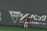 【珍プレー】 日本ハム・石井一成の打球が外野フェンスの隙間にスポっと挟まるｗｗｗｗ