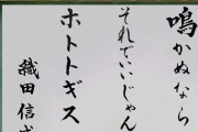 一番のお気に入りはフィギュアスケートの元五輪代表で織田信長の子孫 織田信成さんの「泣かぬなら それでいいじゃん ホトトギス」だという